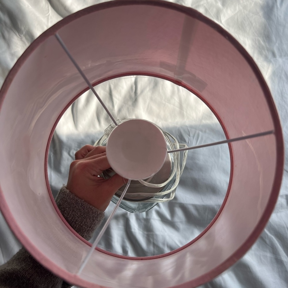 Pink Mason Jar Lamp